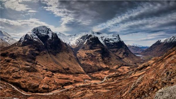 Winter Colours of Three Sisters - Scotland Canvas