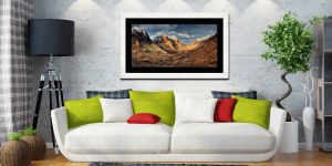 Mountains of Glencoe - Framed Print with Mount on Wall