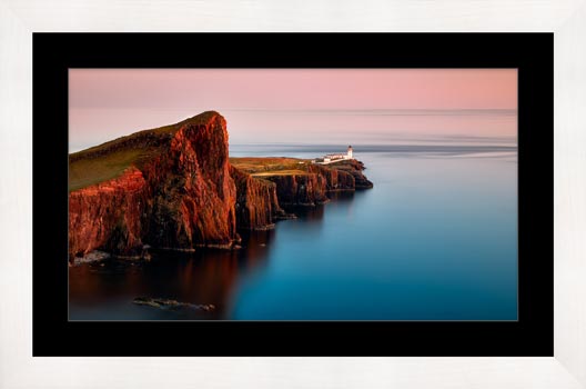 Calmness at Neist Point Lighthouse - Framed Print with Mount