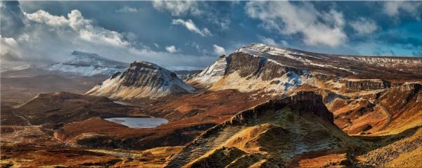 Snow on the Trotternish Mountains - Canvas Print