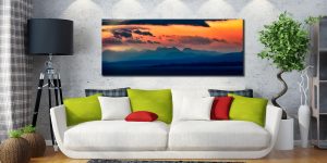 Dawn Over Mountains of Wester Ross - Canvas Print on Wall