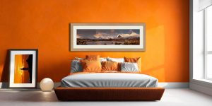 Loch Stainge From Rannock Moor - Framed Print with Mount on Wall