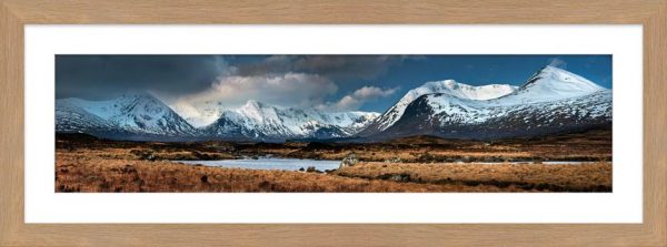 Rannoch Moor Winter Panorama - Framed Print with Mount